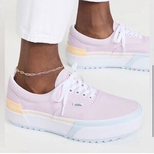 Vans U Era Platform Sneaker in Pastel Multi/True White